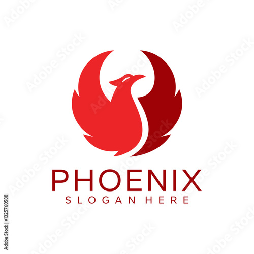 simple and elegant phoenix  logo