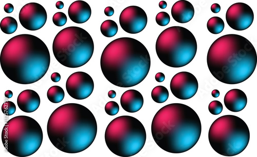 Abstract pattern with blue and red gradient circles on a dark background, creating a futuristic and modern effect.