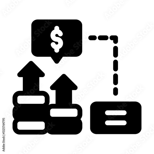 coin growth business analytic solid style