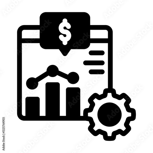 economy chart bar website business analytic solid style