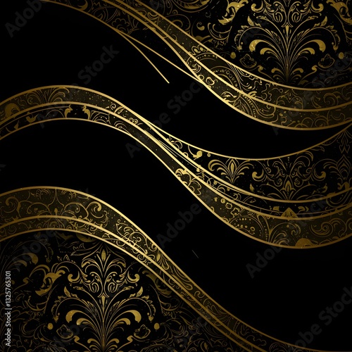 gold floral background