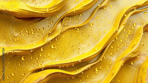 a sorrowful abstract piece with drooping yellow curves