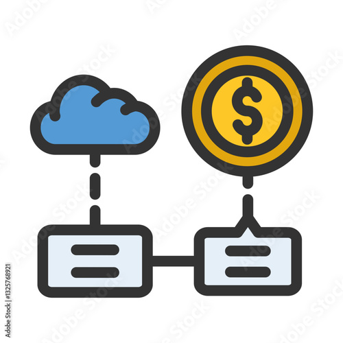 database finance business analytic filled style