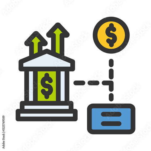 financial bank business analytic filled style