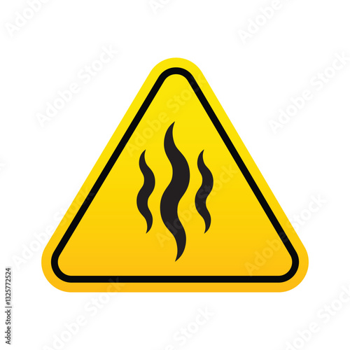 Hot steam warning sign