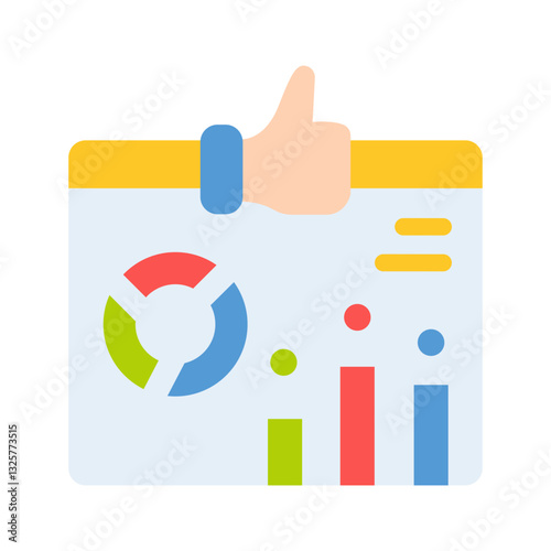 thumb website business analytic flat style