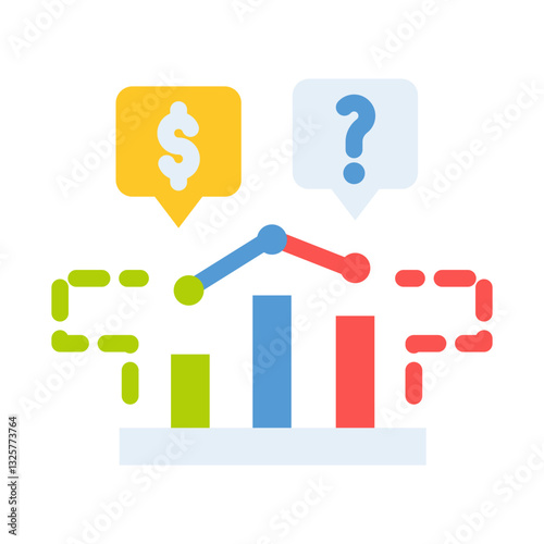 chart graph economy business analytic flat style
