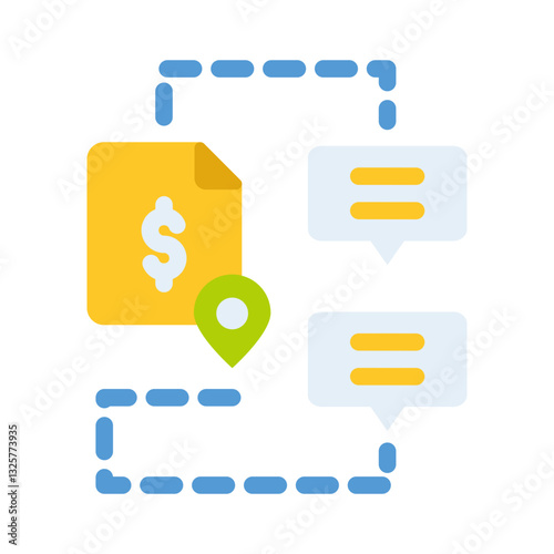 document business analytic flat style