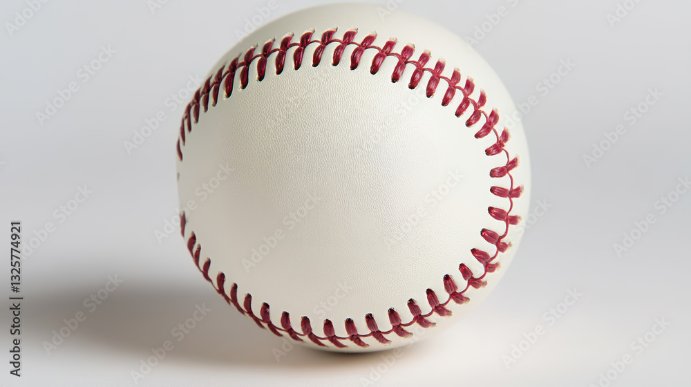 A close-up image of a baseball, showcasing its white surface and red stitching against a plain background. A close-up image of a baseball, showcasing its white surface and red stitching against a plain background.