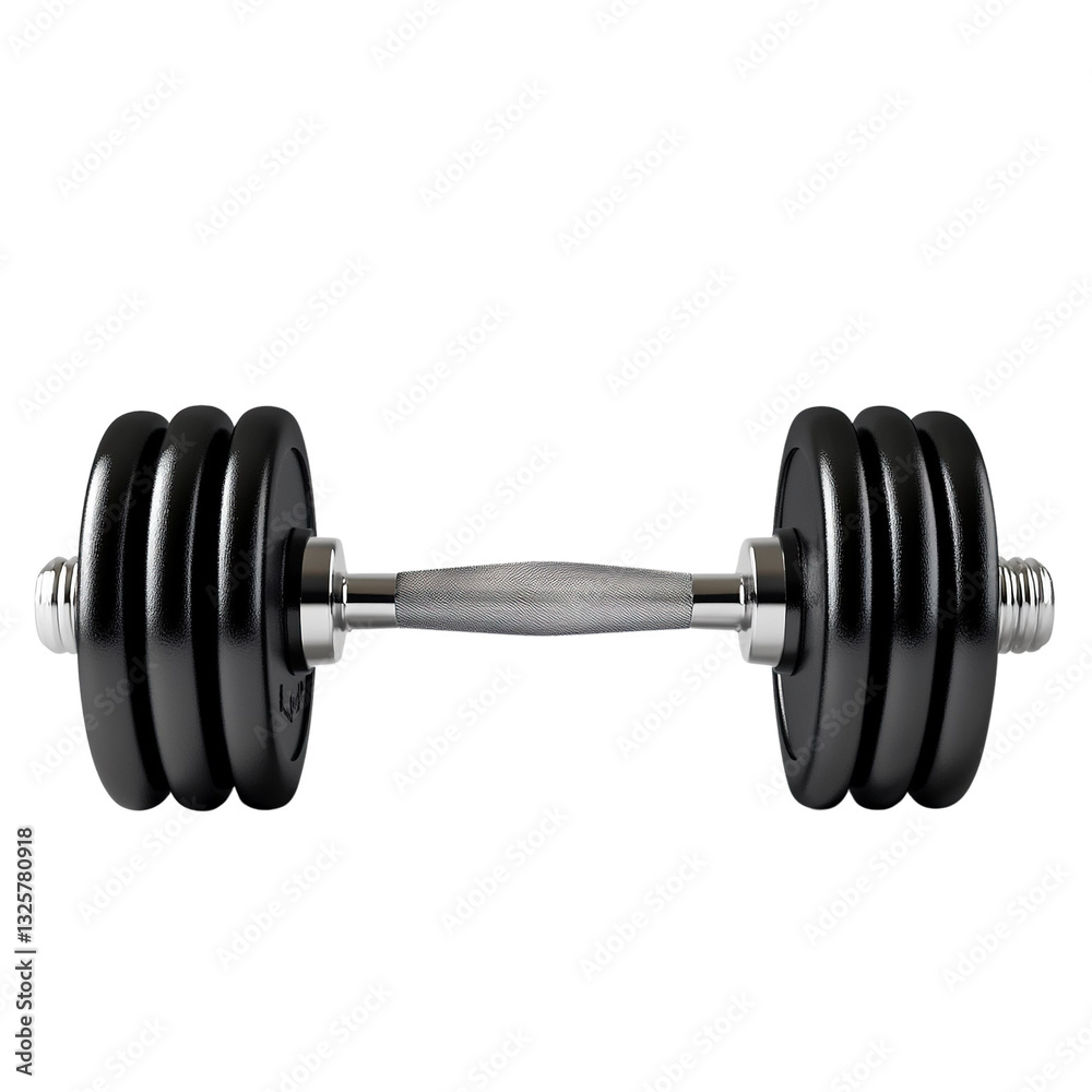 Naklejka premium Black Adjustable Dumbbell with Weight Plates