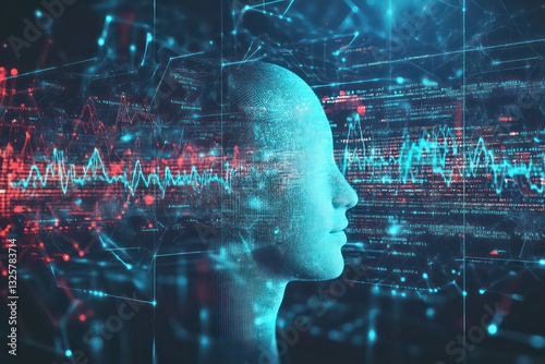 A visual concept of voice interaction powered by AI, with text flowing into sound waves on a digital interface, representing speech synthesis and voice technology.