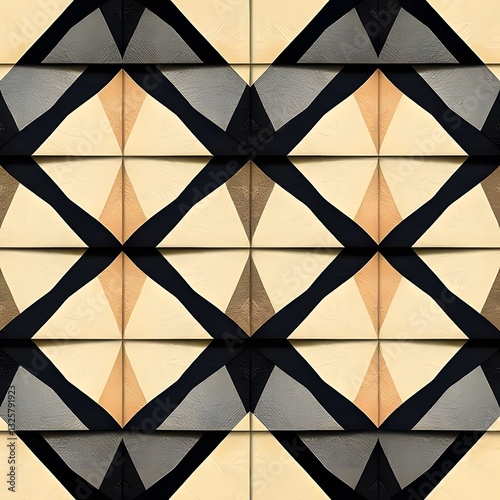 Geometric Tile Pattern Abstract Tile Design for Seamless Textures, Backgrounds, and Decorative Surfaces.
