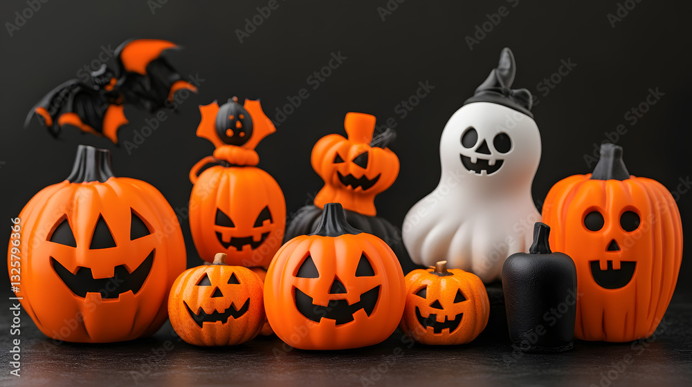 Halloween pumpkin and ghost decoration ornament materials Halloween pumpkin and ghost decoration ornament materials