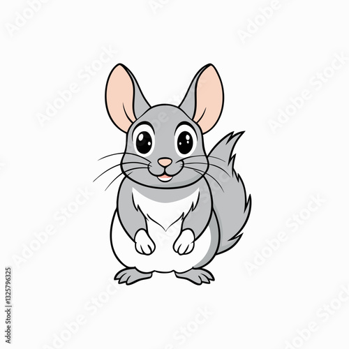 chinchilla cartoon vector