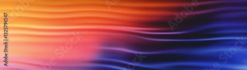 Colorful abstract image showing flowing waves and gradients of hue