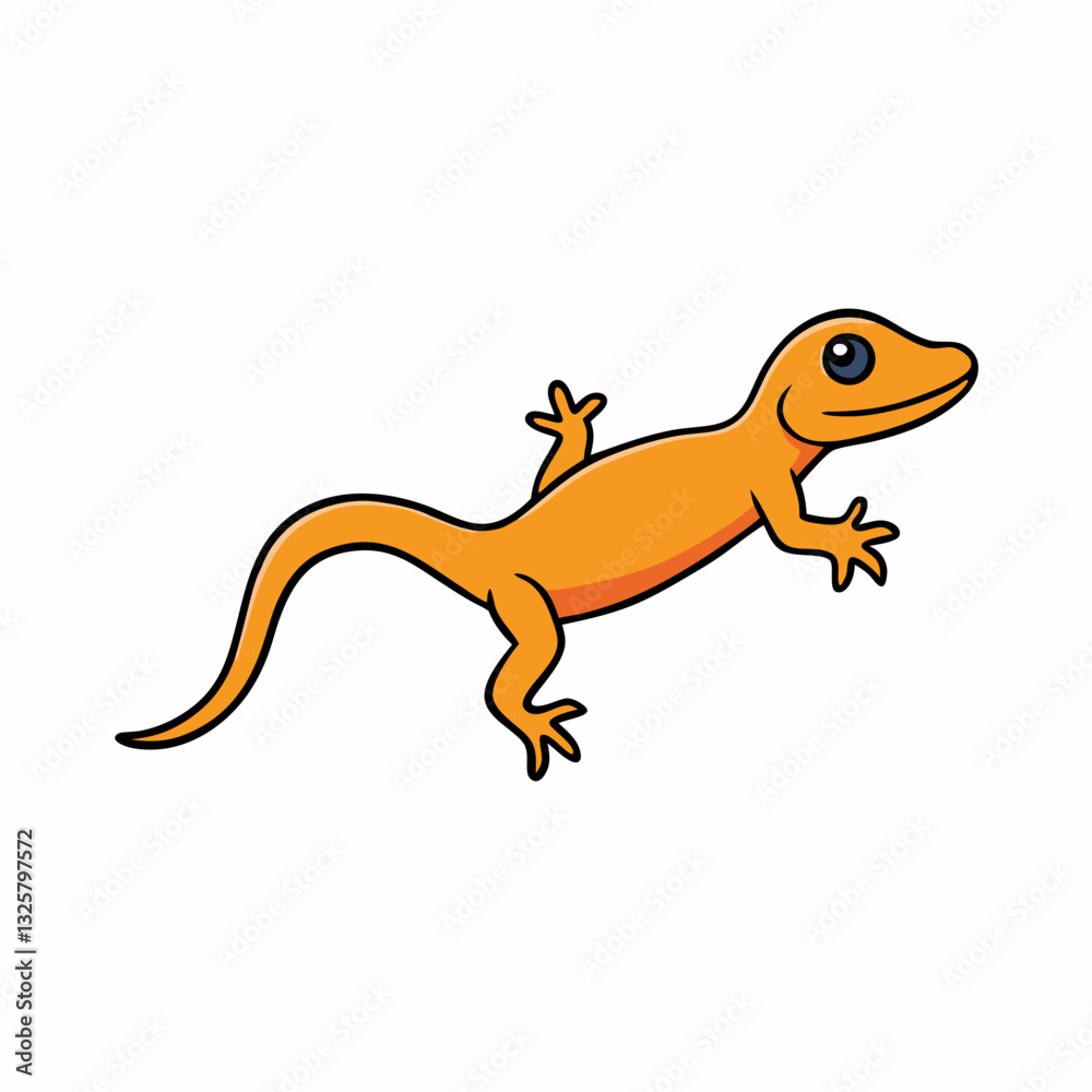 gecko on a white background gecko on a white background