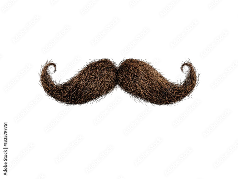 Brown synthetic mustache Brown synthetic mustache