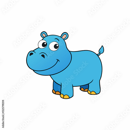 cartoon, animal, hippo, illustration, mammal, vector, hippopotamus, wild, rhino, wildlife, zoo, safari, fun, art, nature, baby, rhinoceros, elephant, comic, drawing, character, funny, design, pig, cut