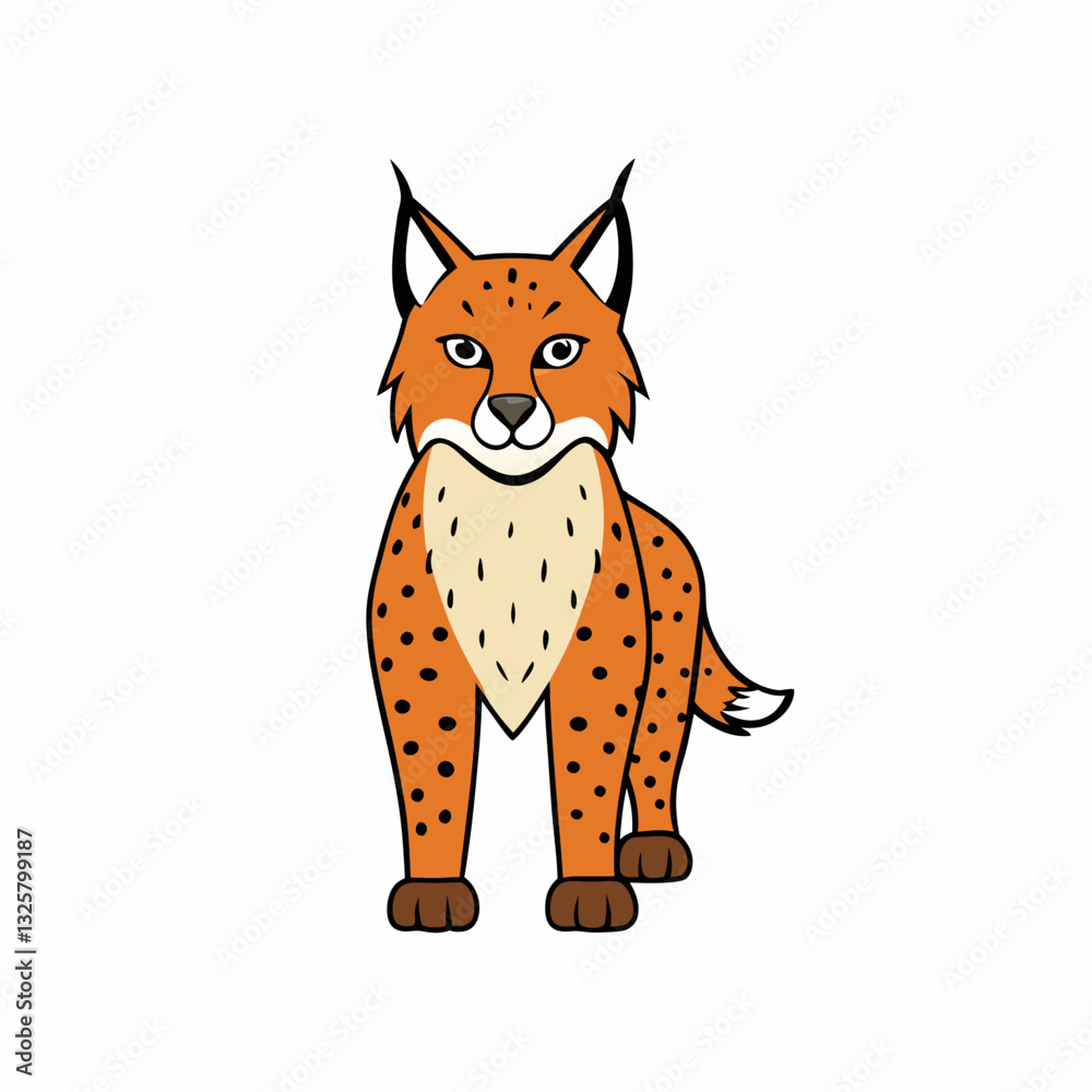 Naklejka premium vector illustration of a tiger