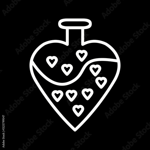 Love potion cocktail Vector Icon