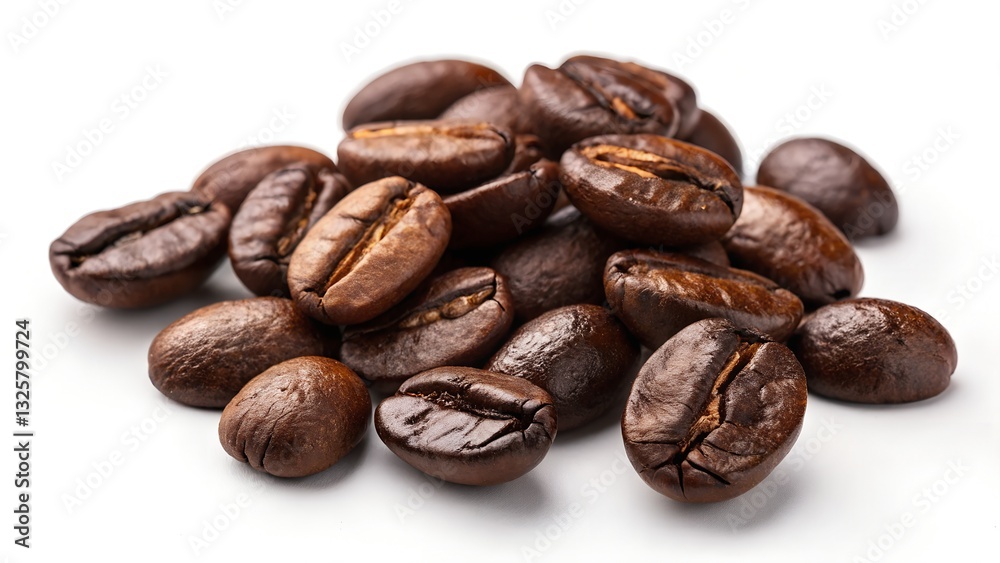 Roasted Coffee Beans Close-Up: A close-up shot showcasing a pile of roasted coffee beans, each one glistening with rich brown tones, conveying the aromatic promise of a freshly brewed cup. Roasted Coffee Beans Close-Up: A close-up shot showcasing a pile of roasted coffee beans, each one glistening with rich brown tones, conveying the aromatic promise of a freshly brewed cup.