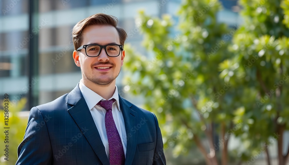 Confident Professional: A sharp-dressed businessman, framed by the sun-drenched backdrop of an urban scene, exudes professional confidence and approachability. Confident Professional: A sharp-dressed businessman, framed by the sun-drenched backdrop of an urban scene, exudes professional confidence and approachability.