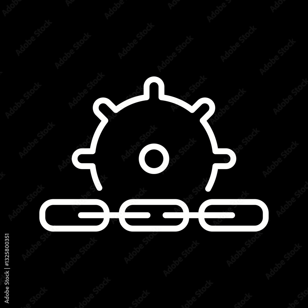 Fototapeta premium Supply Chain Management Vector Icon