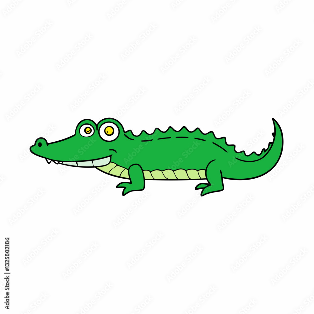 crocodile cartoon isolated on white crocodile cartoon isolated on white