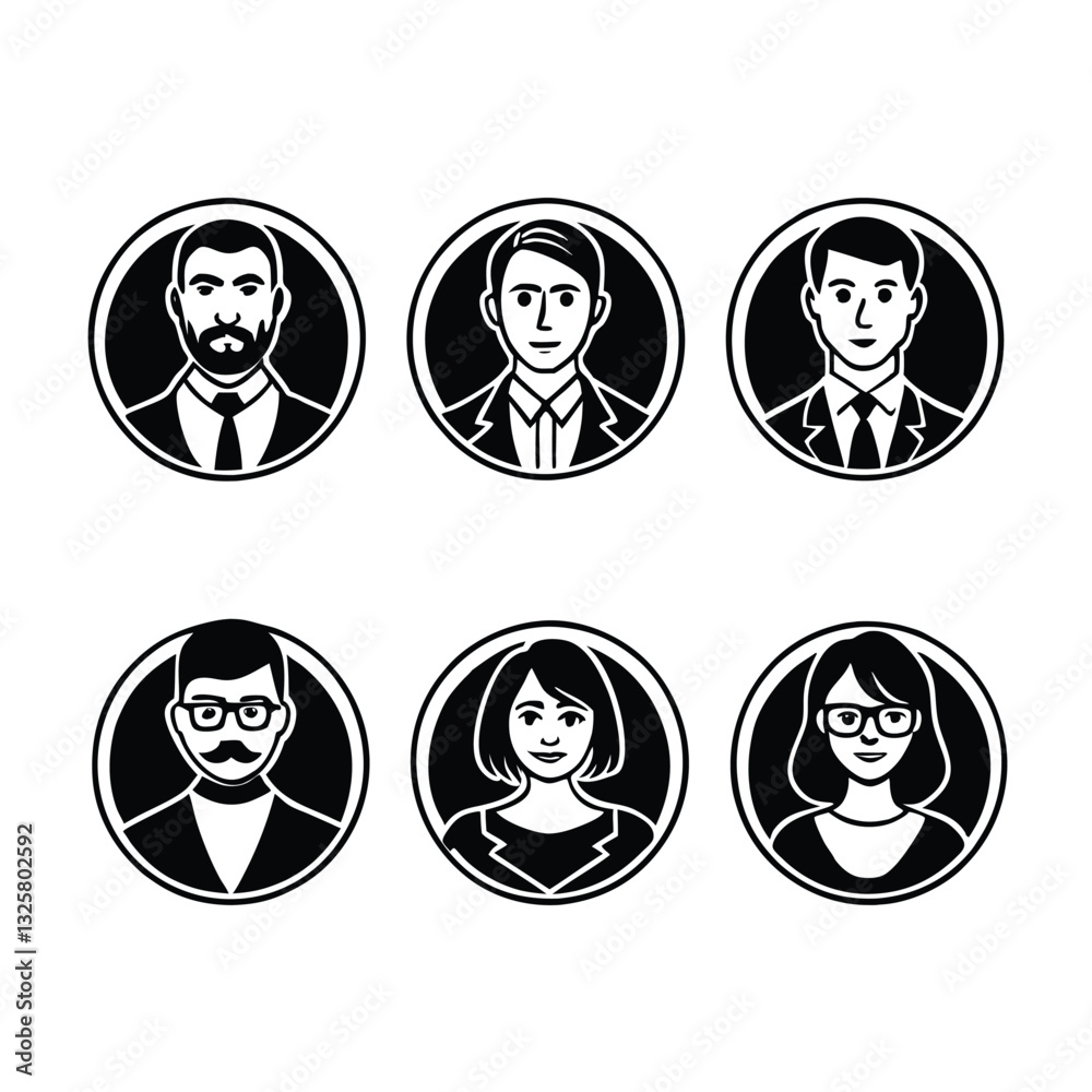 People icon set vector illustration isolated on the white background, People icon set vector illustration isolated on the white background,