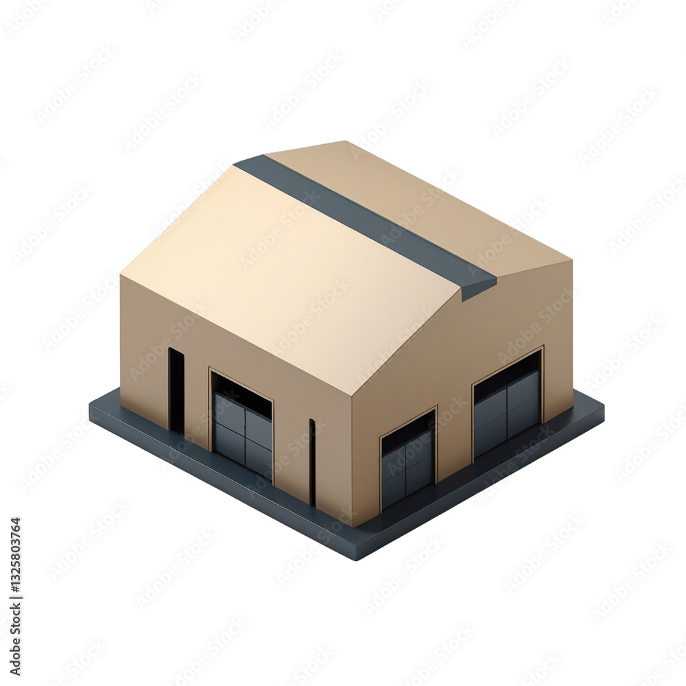 3D Storage Facility: Architectural Design for Modern Industrial Warehousing and Logistics 3D Storage Facility: Architectural Design for Modern Industrial Warehousing and Logistics