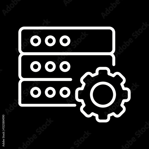 Data Center Maintenance Vector Icon