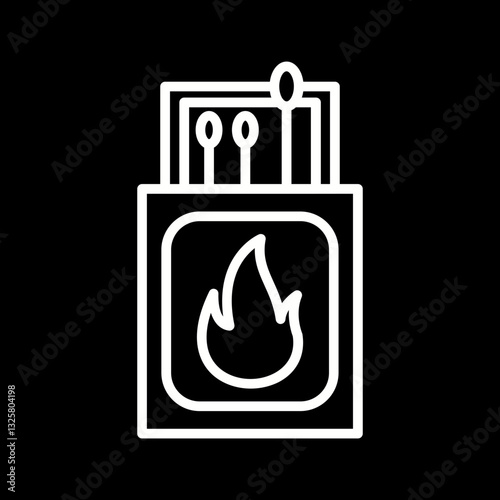 Waterproof matches Vector Icon