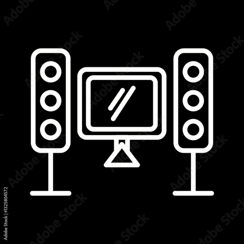 Home Theater System Vector Icon