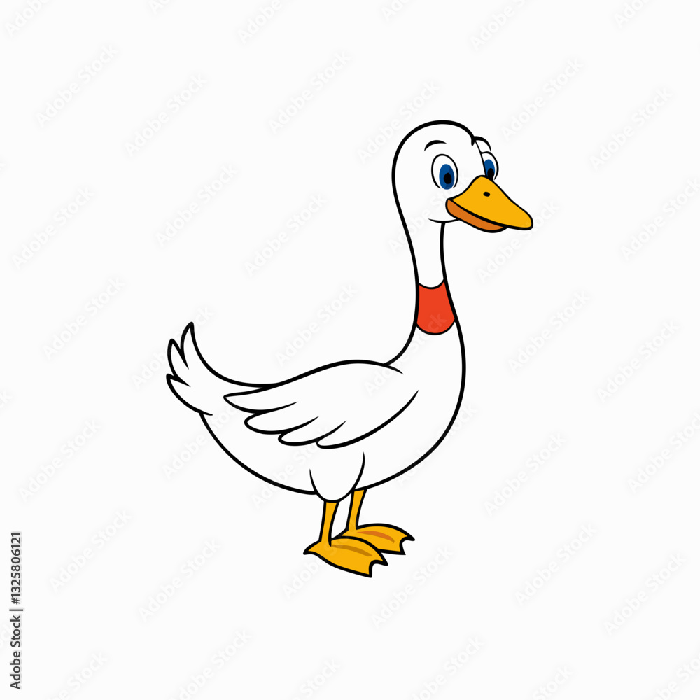 goose on white background goose on white background
