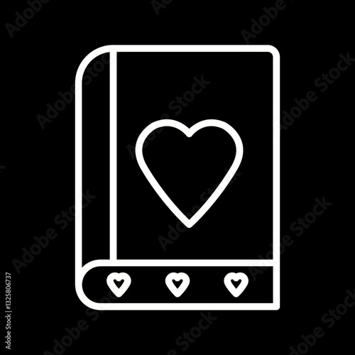 Romantic photo album Vector Icon