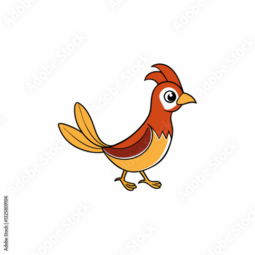 lark bird on a white background
