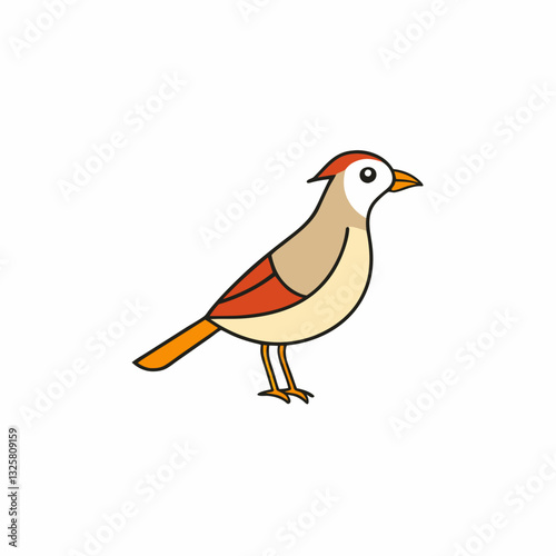 lark bird on a white background