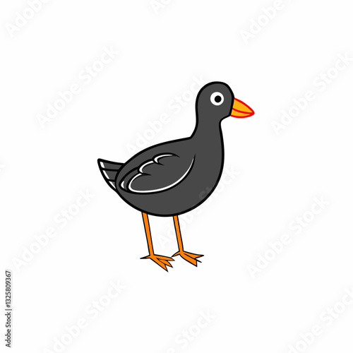 moorhen bird on a branch