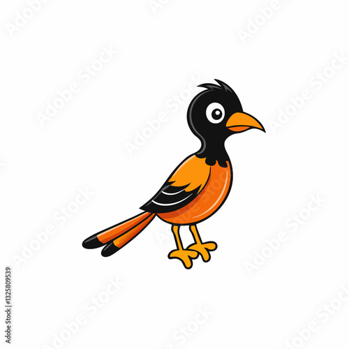 oriole bird on a white background