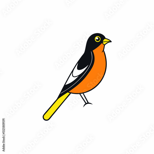oriole bird on a white background