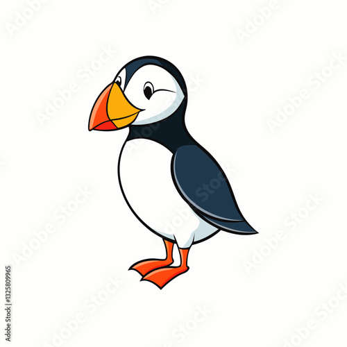 vector illustration of a puffin