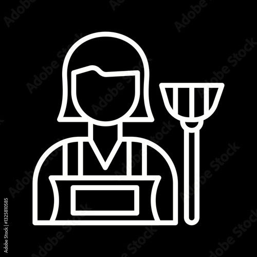 Housekeeper Vector Icon