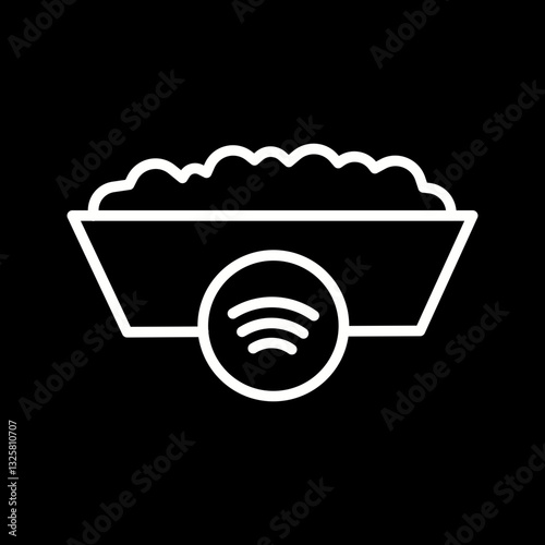 Smart Cat Litter Box Vector Icon