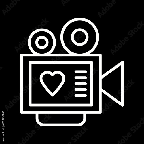 Love story movie Vector Icon