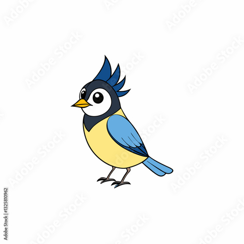 titmouse bird cartoon
