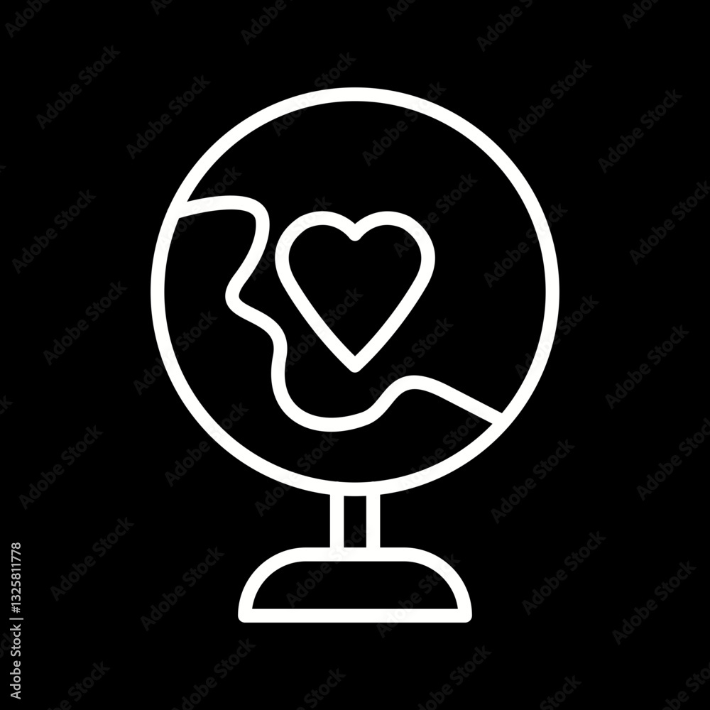 Love Snow Globe Vector Icon Love Snow Globe Vector Icon