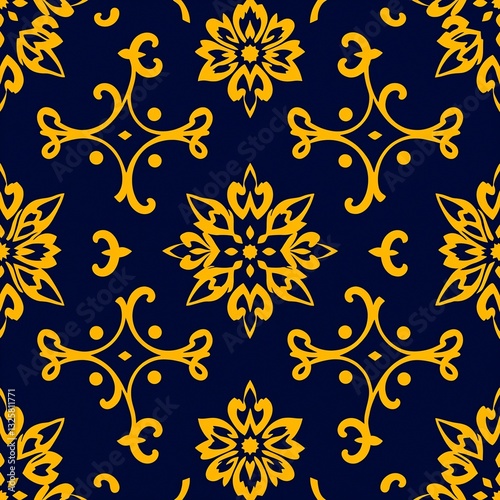 Gold seamless pattern design 