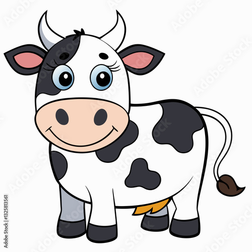 funny cow vector illustration