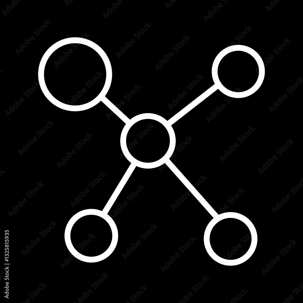 Network Topology Vector Icon Network Topology Vector Icon