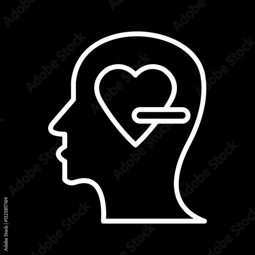 Negative Love Vector Icon